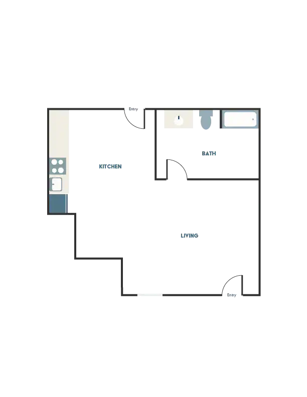 Studio A13 240 floor plan